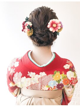 ネオリーブ チッタ 阿佐ヶ谷店(Neolive citta) 卒業式・袴着付け☆ゆるふわ編み込みフルアップスタイル☆