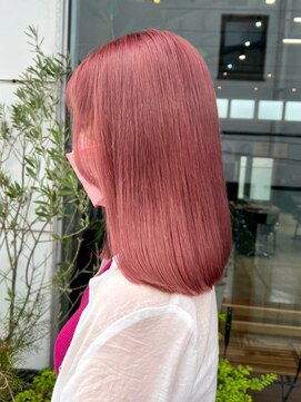 マザー(MOTHER) ダブルカラーピンクベージュケアブリーチハイトーン髪質改善