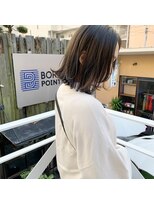 ミント(mint) 外ハネボブ/切りっぱなしボブ/ボブ/オリーブグレージュ