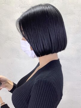 アイティーバイアルバム 藤沢店(IT by ALBUM) ブラックボブ_ショコラアッシュヘルシースタイル_ba419971