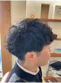 メンズパーマ ツイストスパイラルパーマ メンズマッシュ 眉毛
