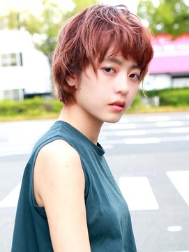 ラフィスヘアーゴート 大和八木店(La fith hair goat) 【La fith】マッシュショート×ピンクベージュ
