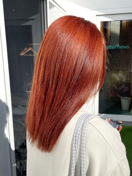 アフターニュース 新潟(afternews) 高明度レッド/ダブルカラー/ケアブリーチ/駅前/駅南