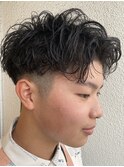 無造作ピンパーマスタイル