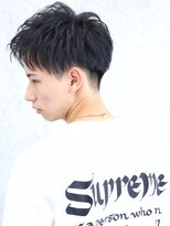 クロト 福岡本店(KUROT)&nbsp;ツーブロック刈り上げビジネス短髪束感黒髪アップバング