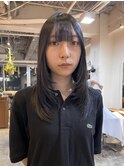 黒髪/グレーベージュ/ボブ/レイヤー/前髪カット/髪質改善