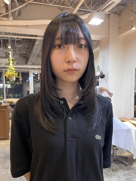 グリーン 渋谷(green) 黒髪/グレーベージュ/ボブ/レイヤー/前髪カット/髪質改善