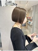 YOKE 大人ボブ切りっぱなしボブ髪質改善オリーブベージュ