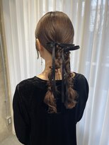 リリー(Lilley)&nbsp;くすみベージュ×姫カットレイヤー×韓国風巻き【ayana】