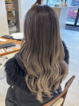 サラビューティーサイト 志免店(SARA Beauty Sight) 【Haru】くすみベージュ/バレイヤージュ/デザインカラー