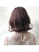【GEEKS渋谷】レイヤーボブ/春カラー/ピンクベージュ/くびれボブ