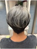 20代30代透明感暗髪アッシュブルーグレージュ