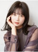 くびれボブ前髪あり暗めカラーレイヤースタイル◎20代～50代
