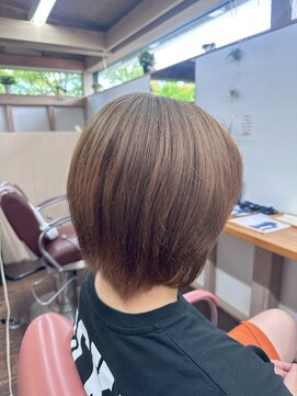 ナンバーエイト(number eight) 20代30代40代♪大人の小顔ショートボブ×チョコレートブラウン