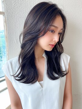 アフロート エル 錦糸町(AFLOAT L) 【20代30代】さりげないナチュラルレイヤー/小顔/黒髪/暗髪