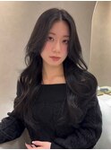 ナチュラルロングレイヤー × ダークグレージュ