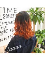 ヘアーデザインルアナ(Hair design Luana.) グラデーションカラーオレンジ