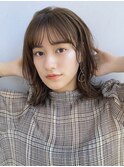 【GARDEN 田中麻由】オリーブカラー小顔レイヤーミディアム