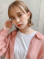 ダヴィン 中目黒(DaVin)&nbsp;【DaVin中目黒】外ハネ切りっぱなしボブ　カーキベージュ