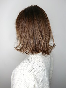 ヘアーアンドネイル ジェダイ(Hair&nails JEDI) 外ハネ/ボブ/ベージュ系/キャラメルベージュ