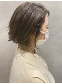 大人ショートアッシュヘア