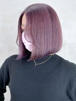 アイティー バイ アルバム 中野店(IT by ALBUM) パープル内巻きボブ_マッシュショートカーキグレージュ_ba326181