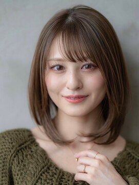 エースハバナ 渋谷(1 HAVANA) ミディアム/レイヤー/ロブ/前髪/ブラウンカラー/イルミナ