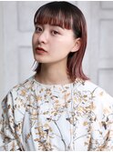 大人可愛い小顔美髪ツヤ髪チェリーブラウンカールボブB1