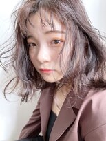 アルバム 池袋(ALBUM) ふわふわボブ_グレージュカラーボブウルフココアベージュ_48896