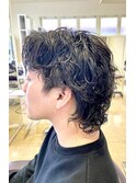 メンズウルフ　スパイラルパーマ