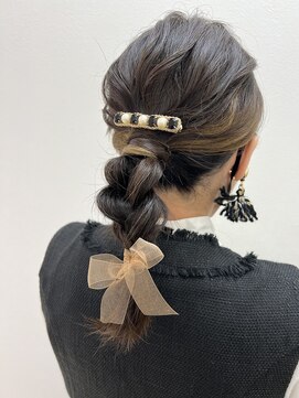 アールモンドヘア新世界 【北見】#ヘアアレンジ#ヘアセット#ルーズポニー