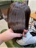 30代40代50代60代アンバーブラウン丸み柔らかボブヘア