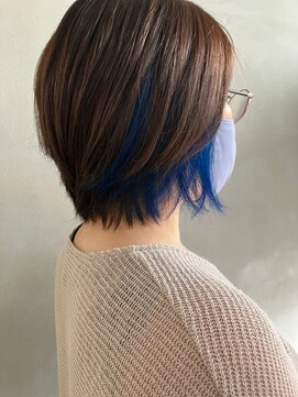 フェアリーテール 高坂店 鮮やかブルーインナーカラー