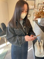 メデル(mederu) ブリーチなしカラーオリーブグレージュストレート20代30代40代