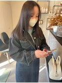 ブリーチなしカラーオリーブグレージュストレート20代30代40代