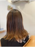ブルーな白髪ぼかし