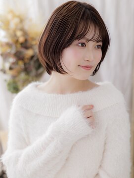 カバーヘア ブリス 川口(COVER HAIR bliss) 大人ガーリー丸みボブひし形レイヤーカットa川口20代30代40代