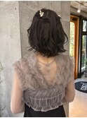 ハーフツインヘアセット/ボブヘアセット/ボブアレンジ