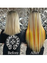 ラブスタシー 博多店(LOVESTASY) オレンジ×イエロー原色ハイライト