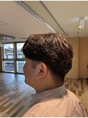 ナチュラルパーマ　刈り上げマッシュ
