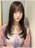ナチュラルロング/顔まわりレイヤー/艶髪ヘア