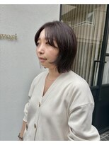 ファヴォリ(favori)&nbsp;【favori自由が丘】レイヤーボブ 顔周りレイヤー パープルカラー