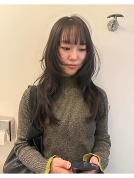 ユー セント(yew scent) 【栄】顔まわりレイヤー×ダークグレージュ