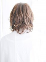 ヘアメイク ナル(hair make nalu)&nbsp;前髪ショートバングのミックスカールスタイル