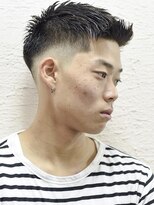 メリケンバーバーショップ コウベ(MERICAN BARBERSHOP KOBE) ショートレイヤーかき上げソフトツーブロックビジネス