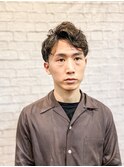 2ブロック6mmショートマッシュ、骨格補正、短髪パーマ