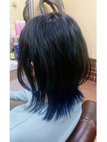 リール ヴィー(Rire Vie HAIR MAKE LABO) ブルー系デザインカラー