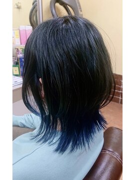 リール ヴィー(Rire Vie HAIR MAKE LABO) ブルー系デザインカラー