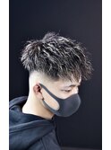 前下がりツイストメッシュフェード