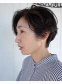 大人ハンサムショートパーマで可愛らしく